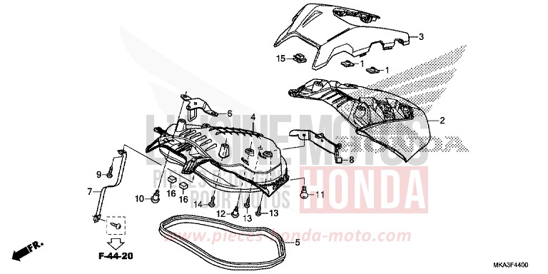 GEPAECKRAUMDECKEL von NC750X DCT SWORD SILVER METALLIC (NHA95) von 2018